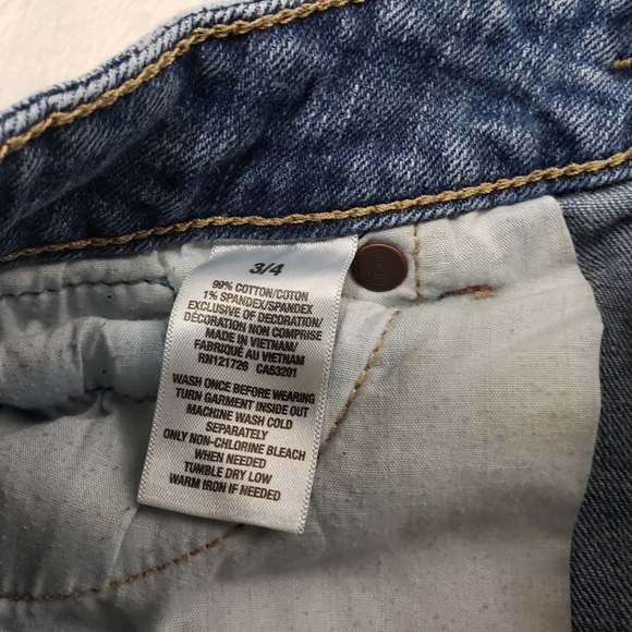 Aeropostale Shorts Size 3 /4 Women Blue Denim Jean - Picture 4 of 4